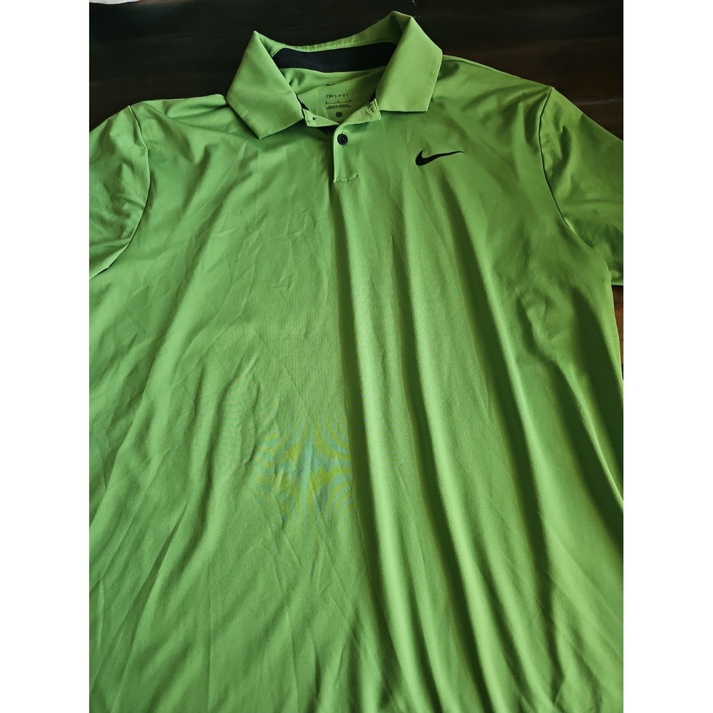 Nike Dri-FIT Green Golf Polo Shirt – Men's Medium 0023